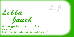 lilla jauch business card